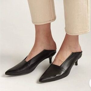 NIB THAKOON Genuine Leather Kitten Heel Mules Size 37